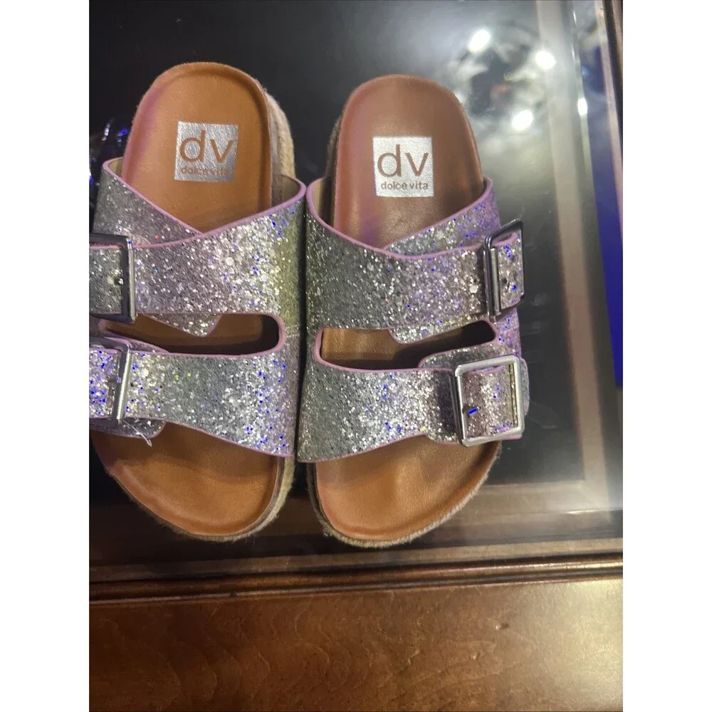 Dolce Vita Big Kids Size 11 Glitter Slide‎ Sandals